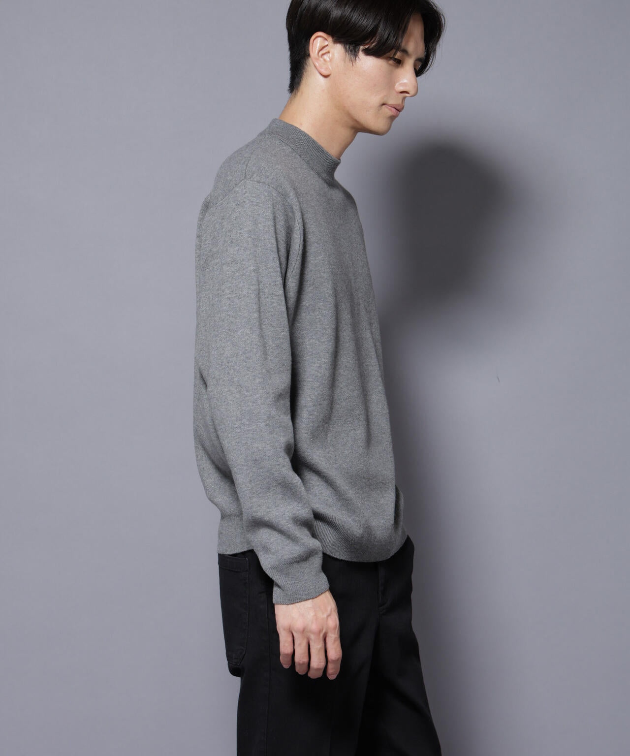 シルク混モックネックニット 6725222228