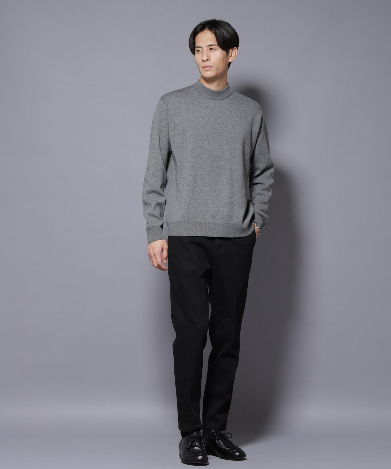 シルク混モックネックニット 6725222228