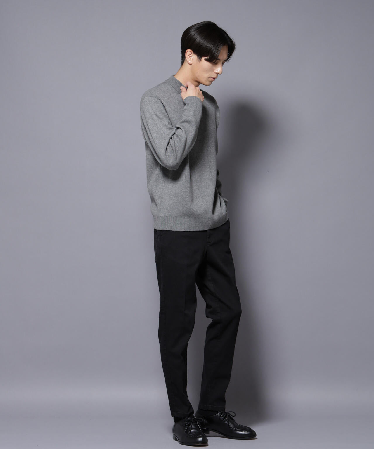 シルク混モックネックニット 6725222228