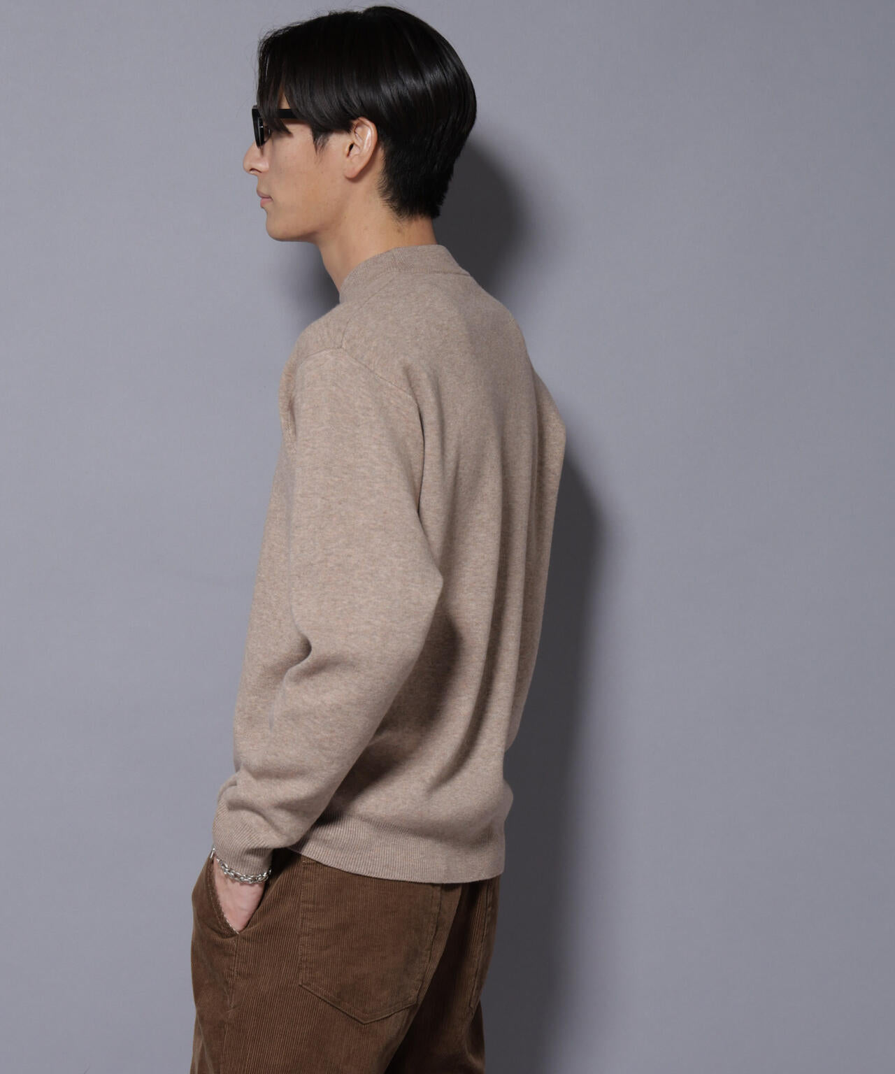 シルク混モックネックニット 6725222228