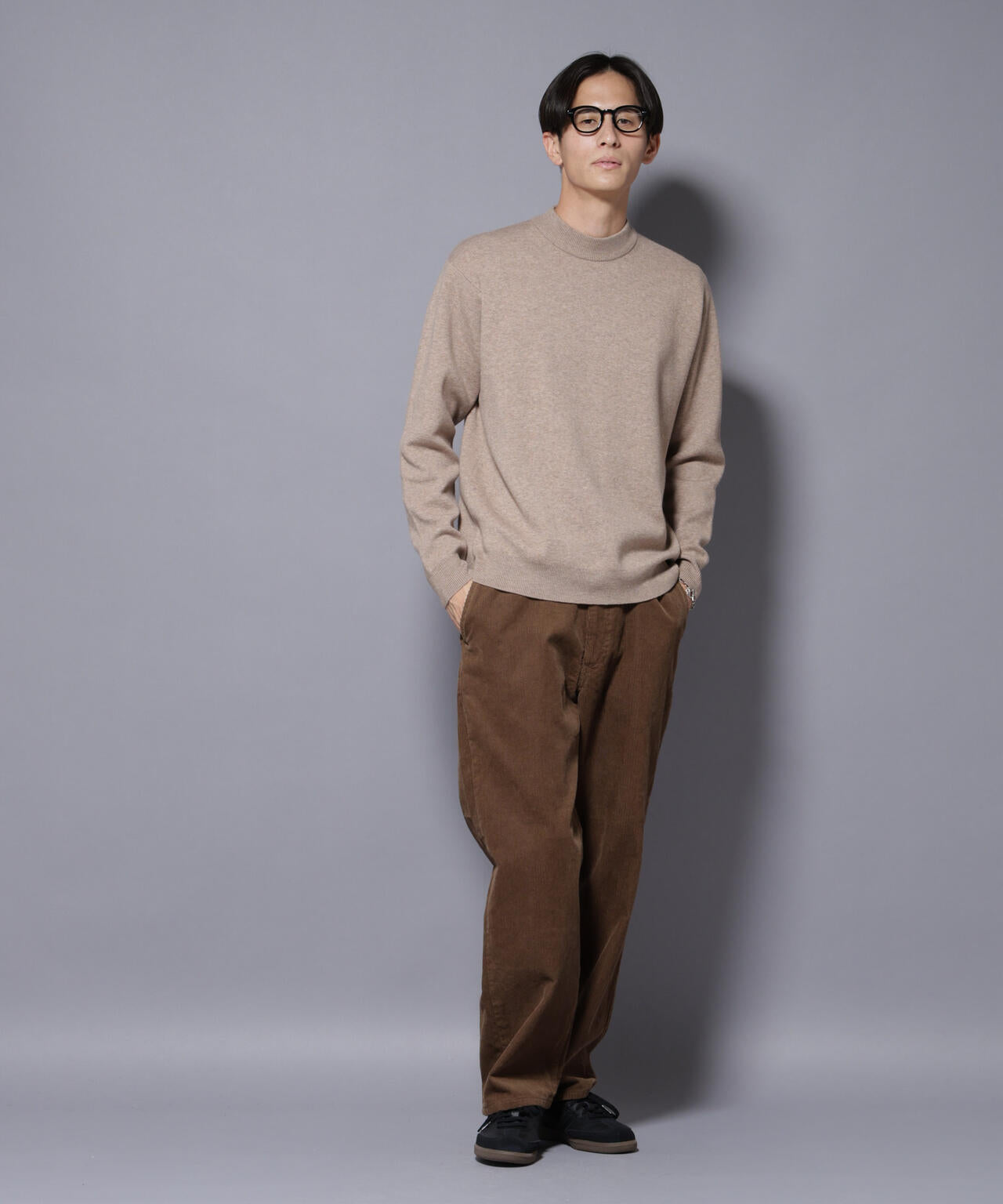 シルク混モックネックニット 6725222228