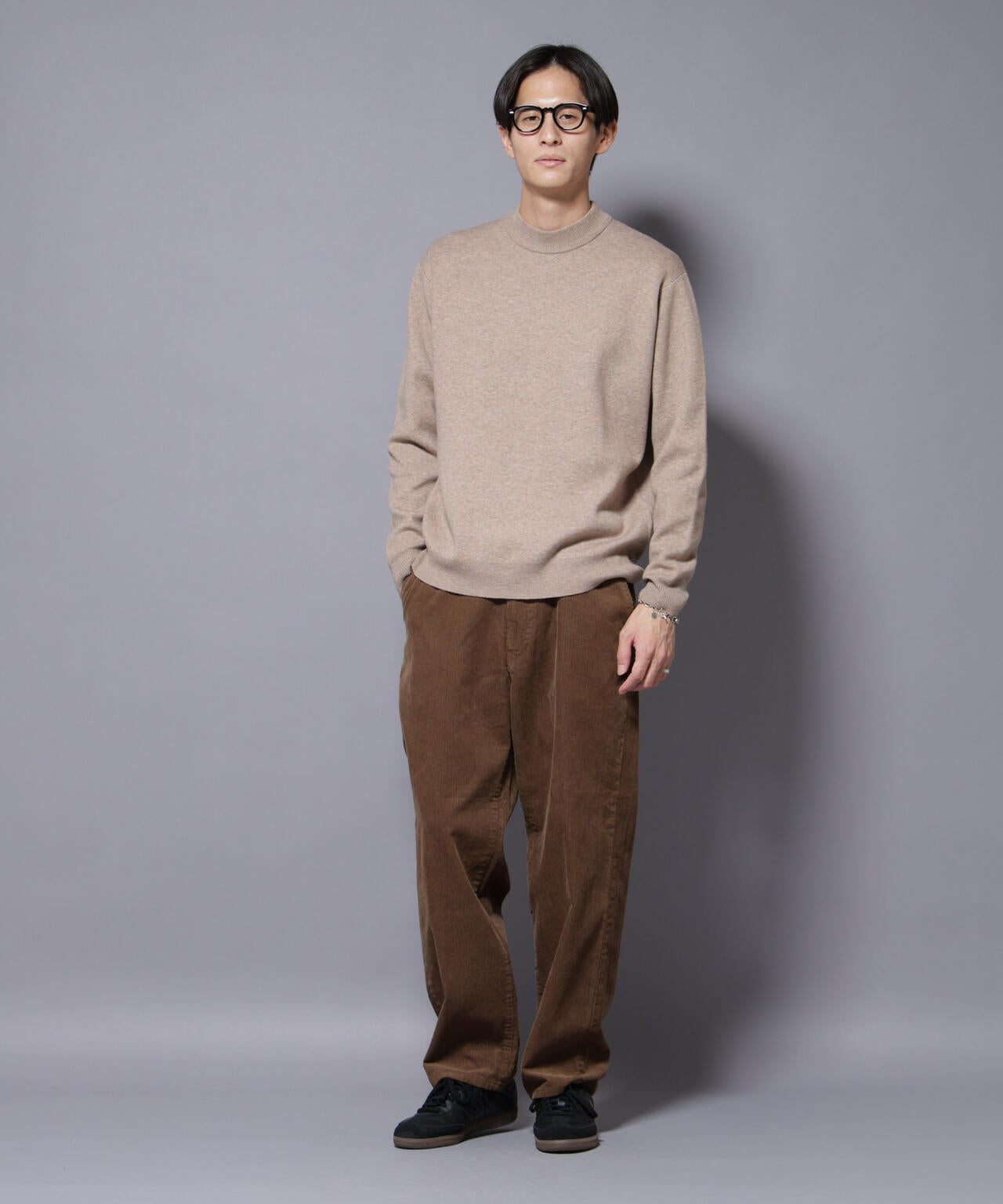 シルク混モックネックニット 6725222228