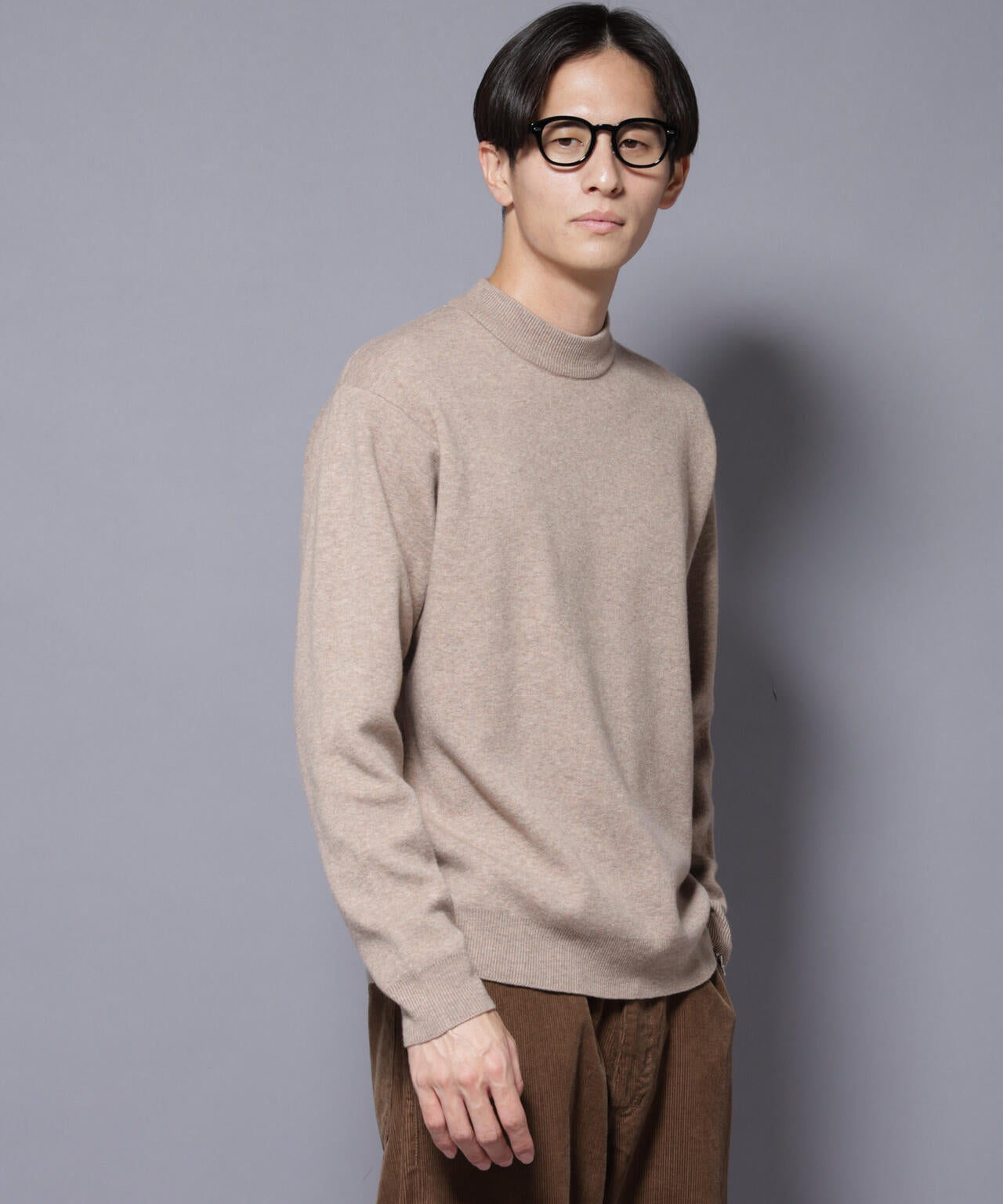 シルク混モックネックニット 6725222228