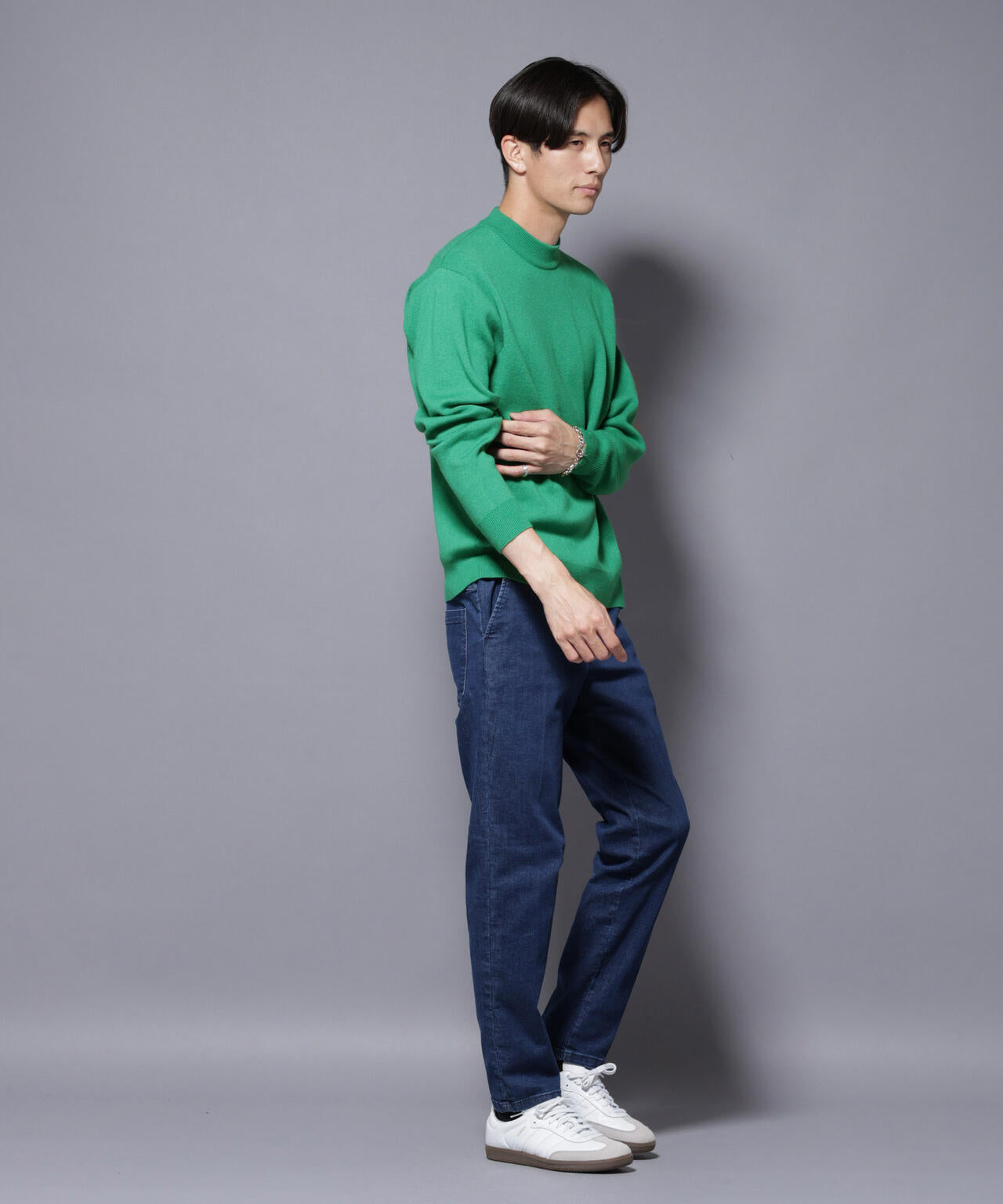 シルク混モックネックニット 6725222228