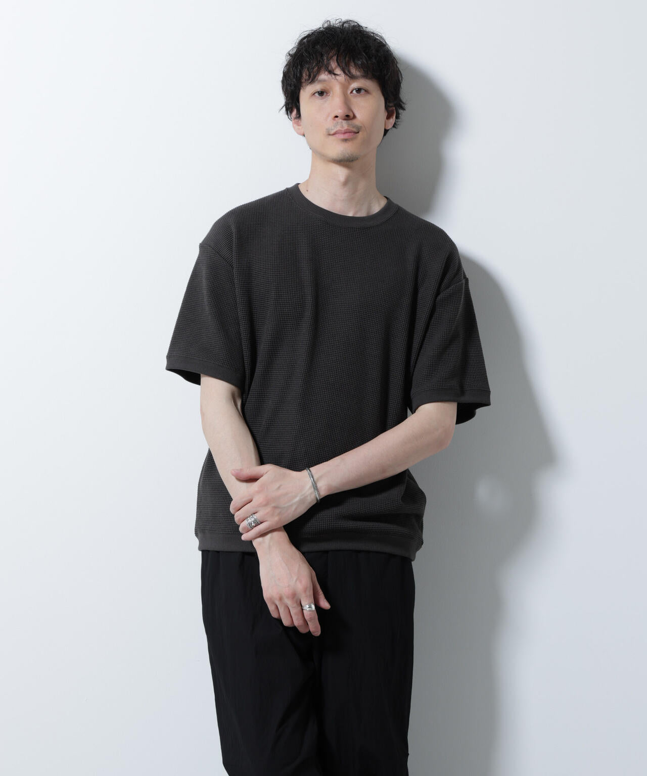 テックワッフルクルーネックTシャツ 半袖 6725224204