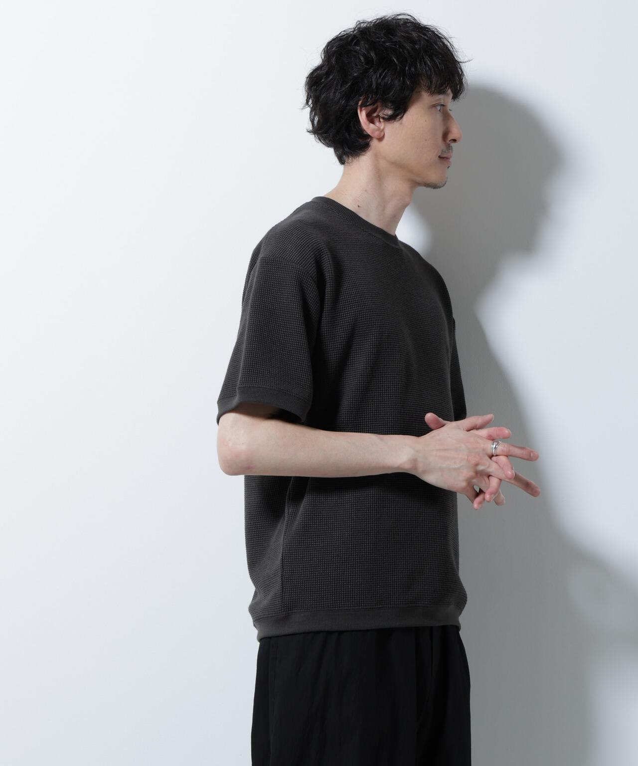 テックワッフルクルーネックTシャツ 半袖 6725224204