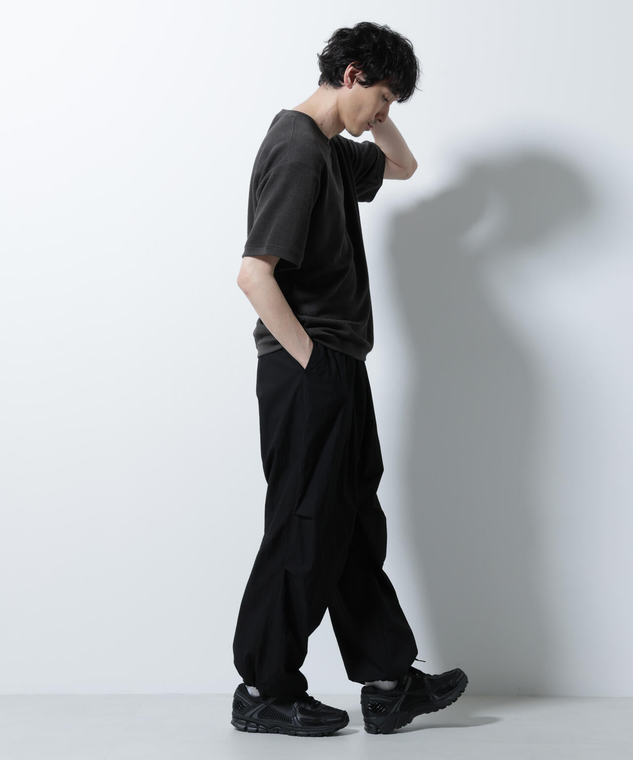 テックワッフルクルーネックTシャツ 半袖 6725224204