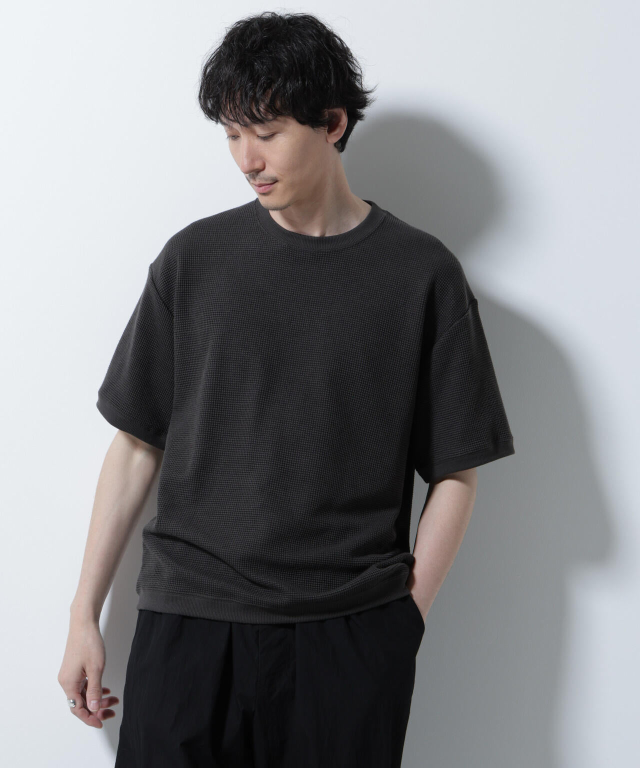 テックワッフルクルーネックTシャツ 半袖 6725224204