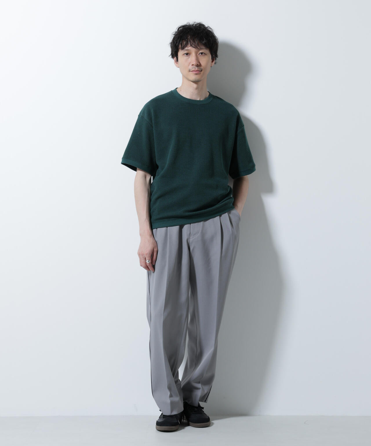 テックワッフルクルーネックTシャツ 半袖 6725224204