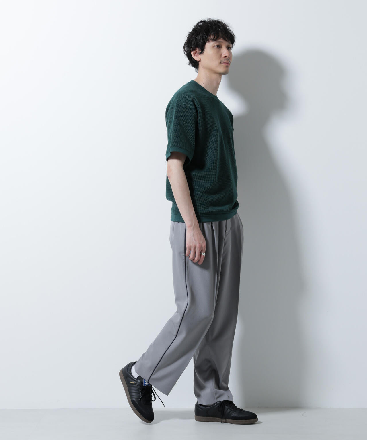 テックワッフルクルーネックTシャツ 半袖 6725224204