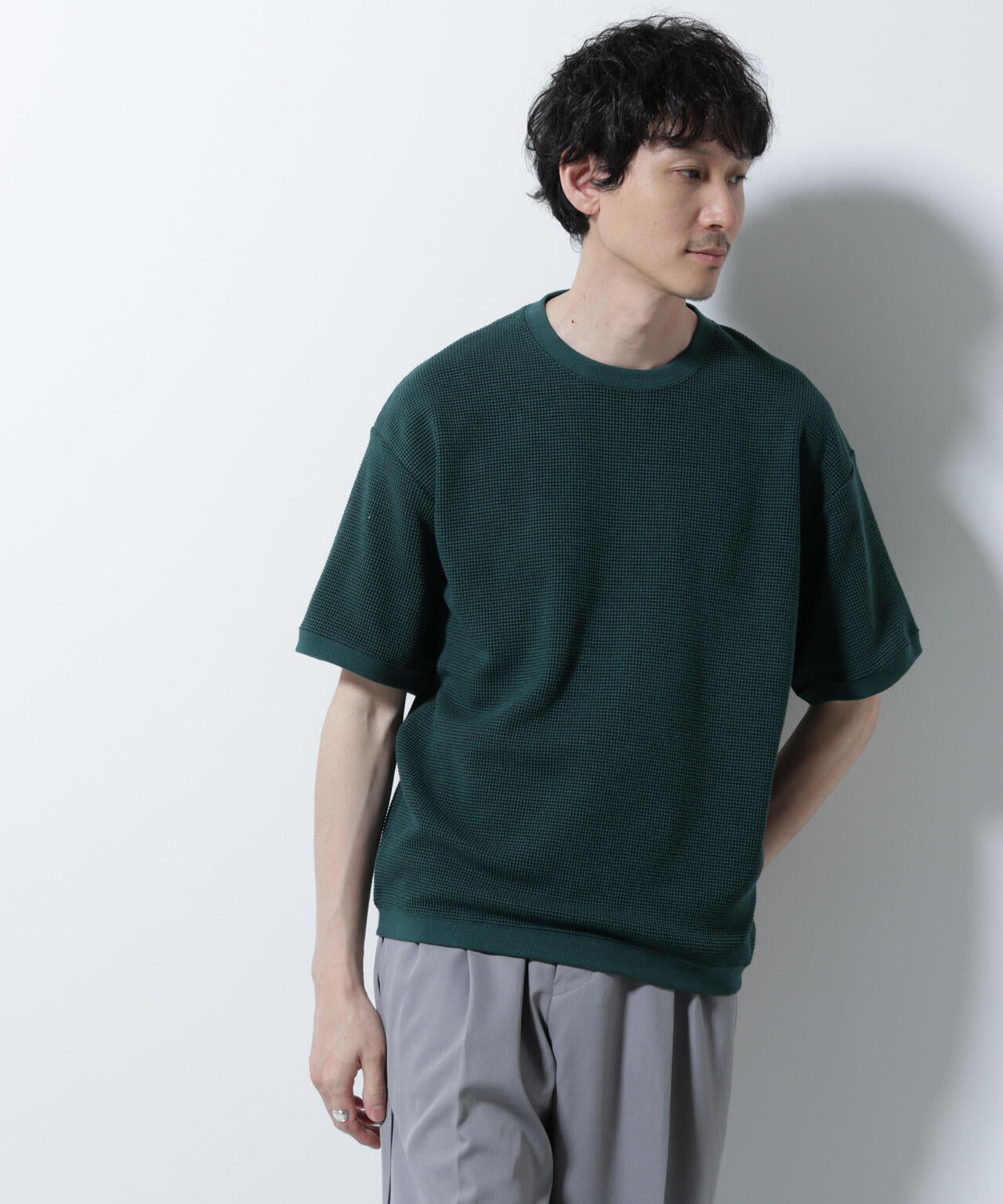 テックワッフルクルーネックTシャツ 半袖 6725224204