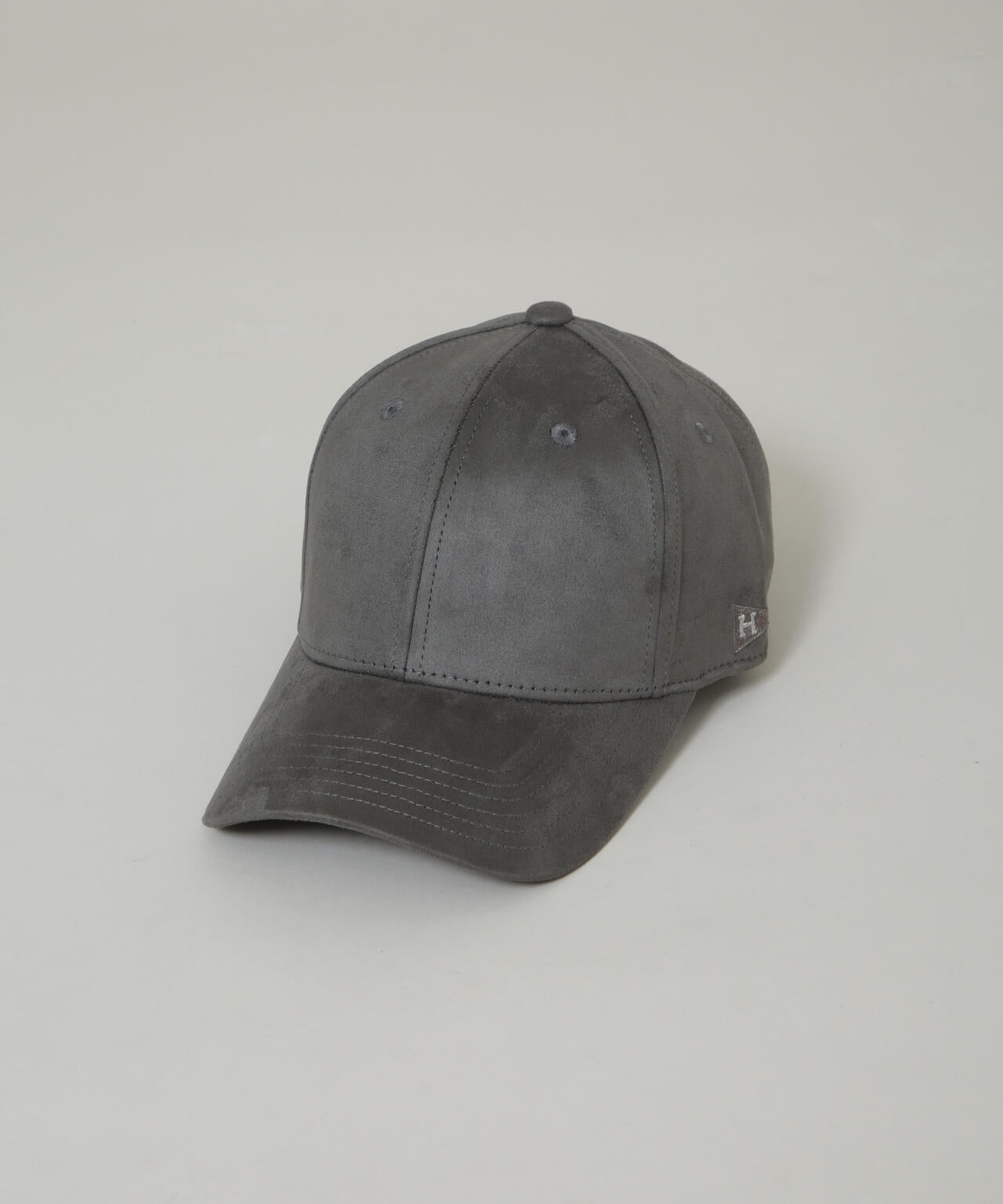 Healthknit/別注 フェイクスエードペナント刺繍キャップ