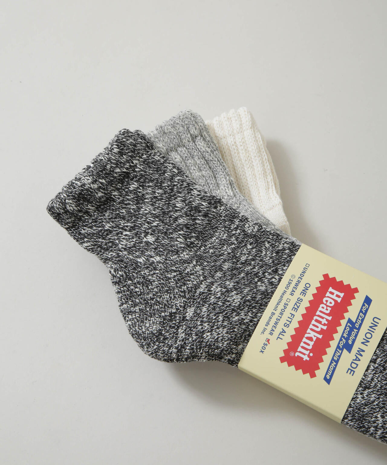 Healthknit/ベーシックスラブMIX ソックス 3足セット 6725251019
