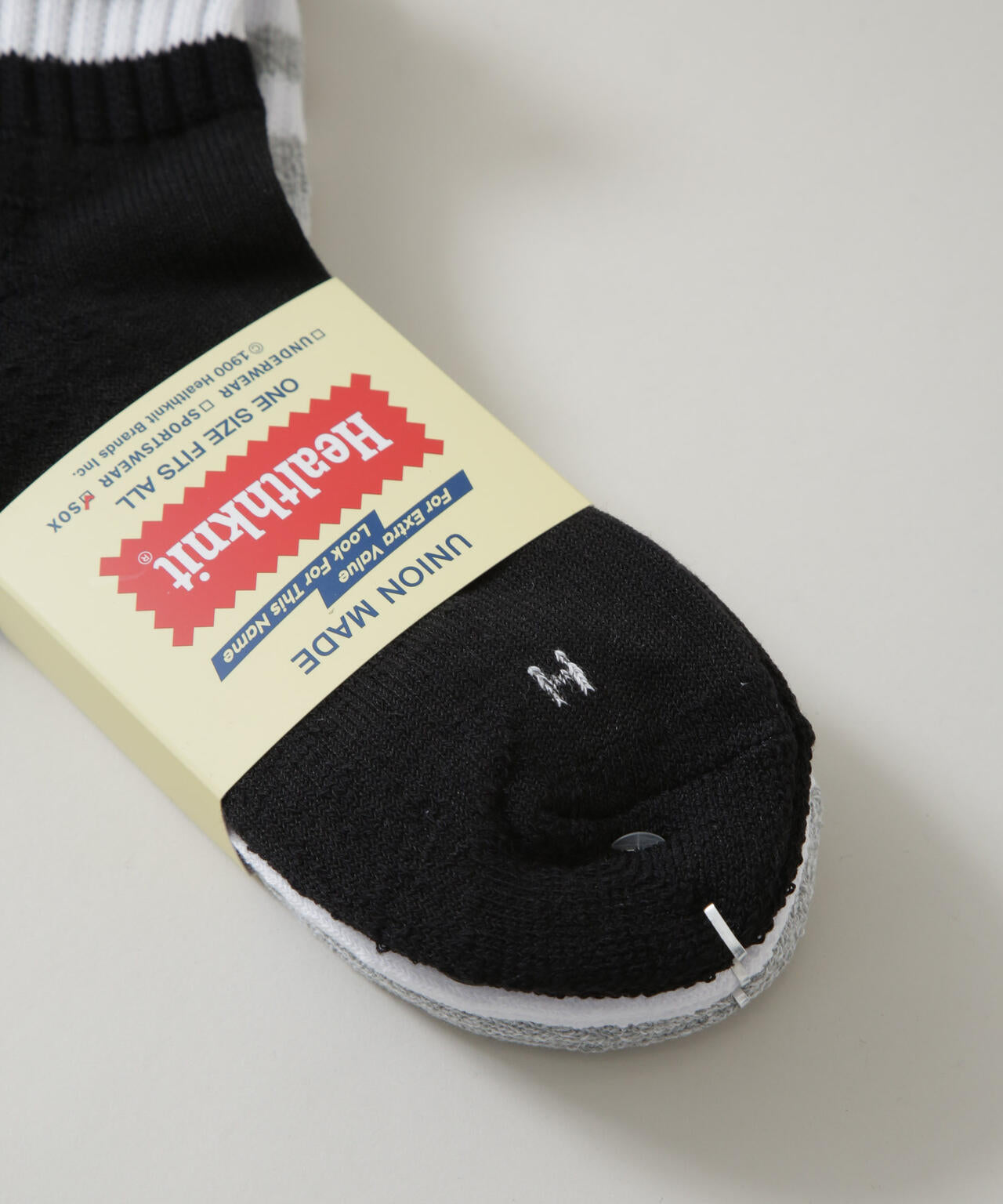 Healthknit/シンカーモノトーン2本ライン ソックス 3足セット 6725251021