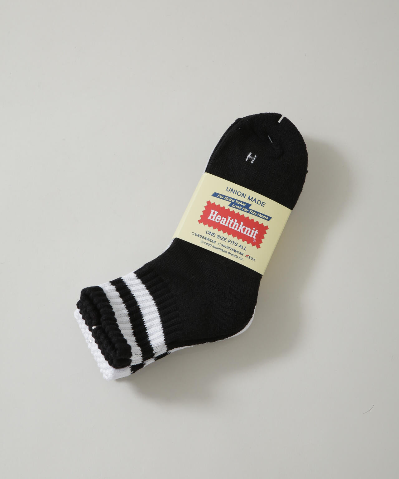 Healthknit/シンカーモノトーン2本ライン ソックス 3足セット 6725251021