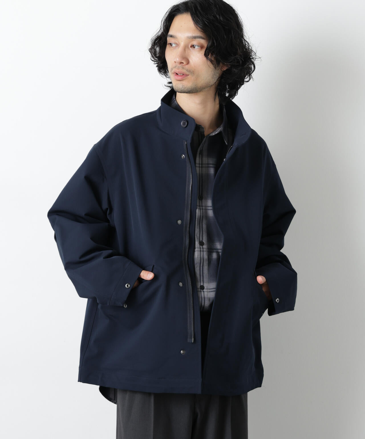 ドレープショートモッズブルゾン