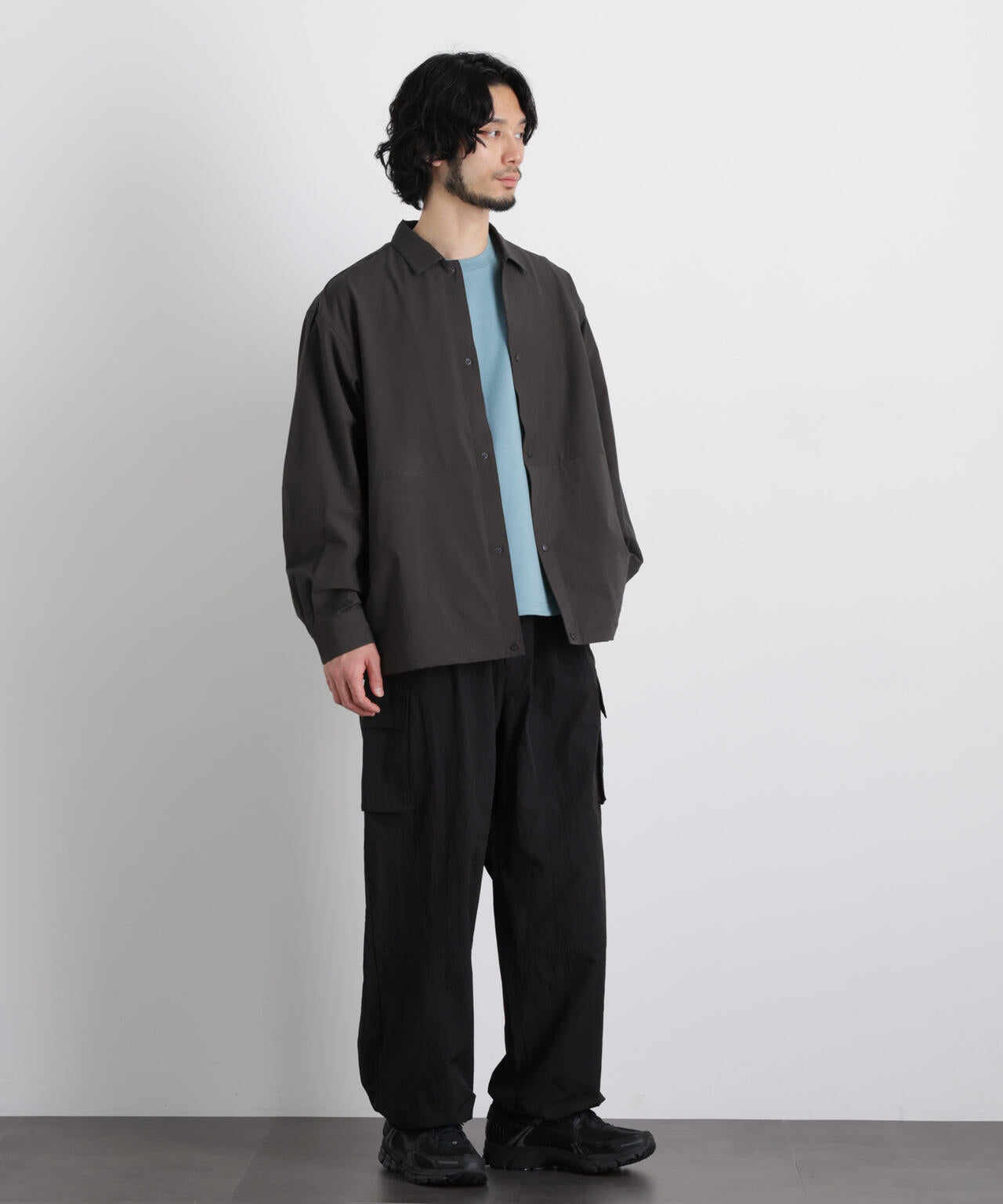 ストレッチワイドシャツブルゾン 6726112210