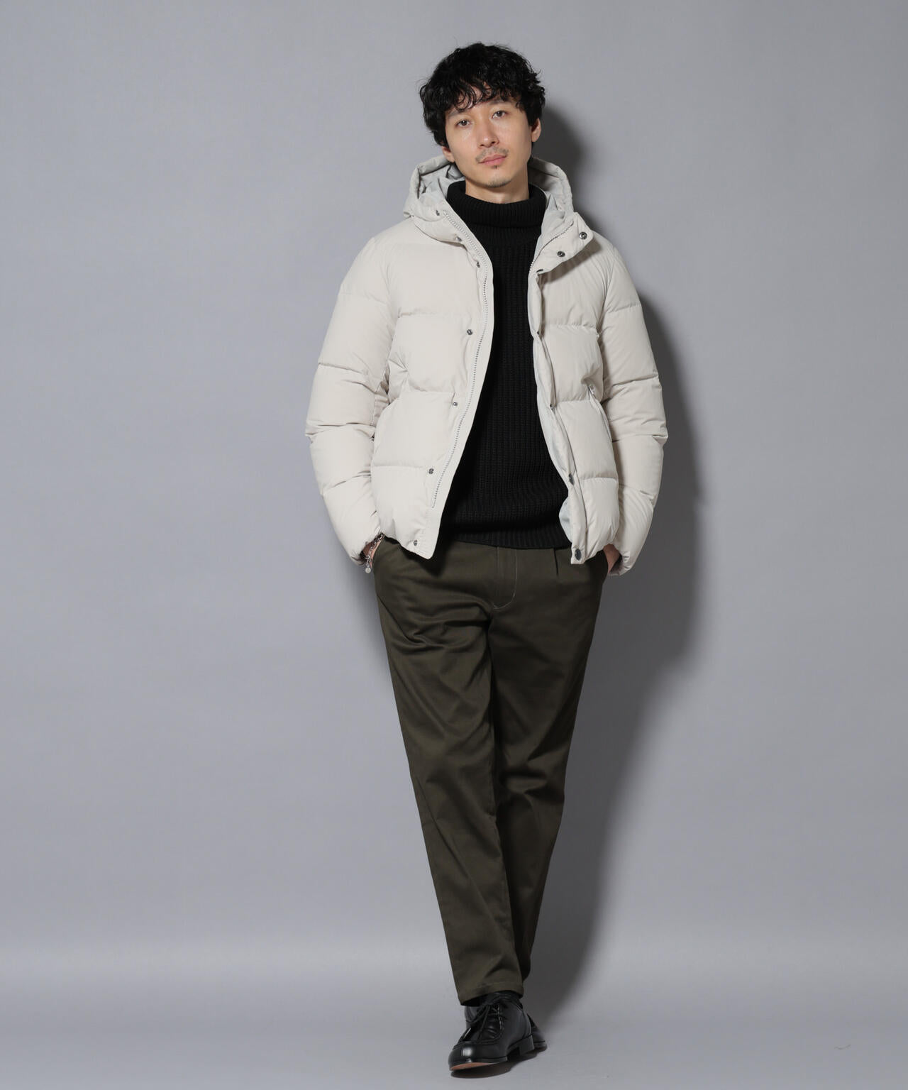 anewdown(R)フルダルステッチフーデット撥水ダウン 6726114202