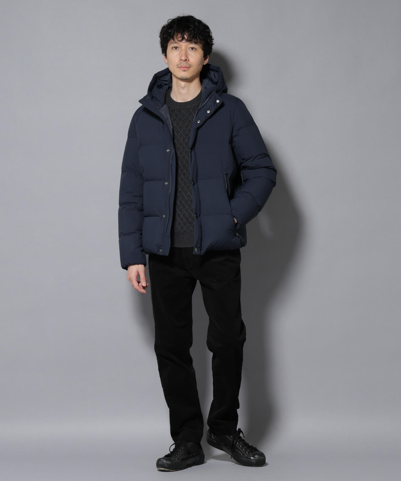 anewdown(R)フルダルステッチフーデット撥水ダウン 6726114202