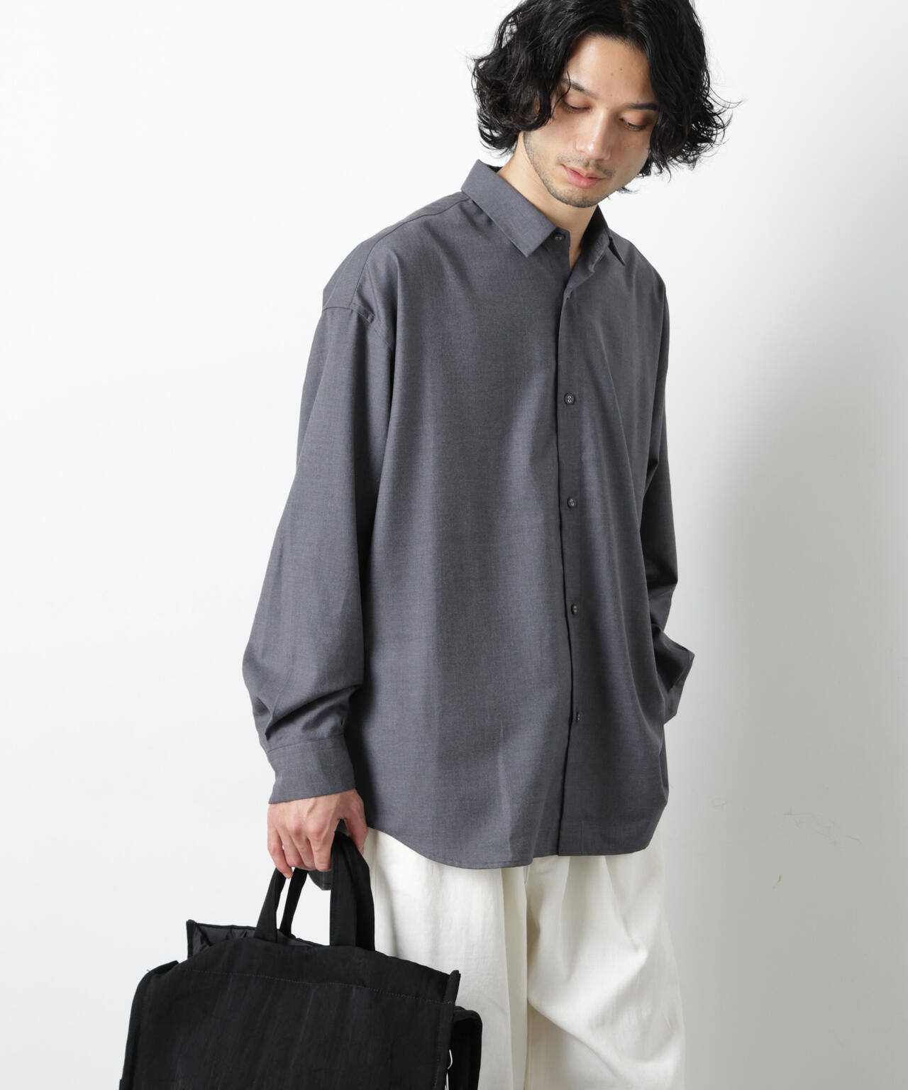 ビッグドレープシャツ 長袖 6726120201