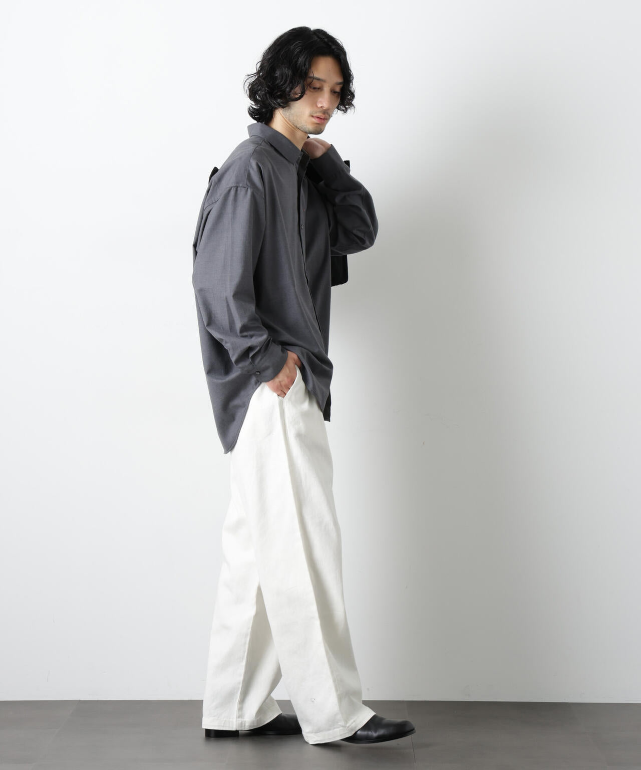 ビッグドレープシャツ 長袖 6726120201