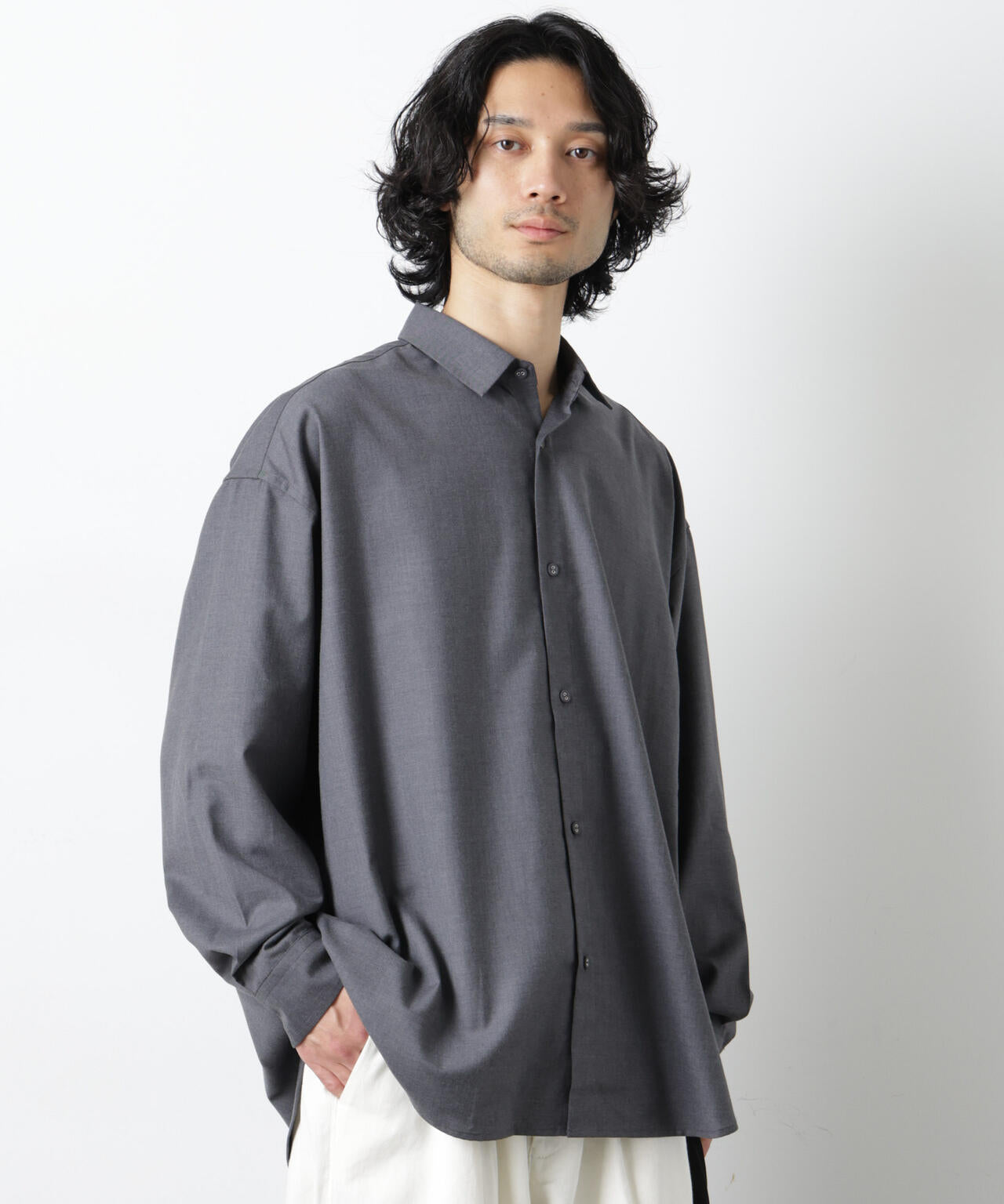 ビッグドレープシャツ 長袖 6726120201