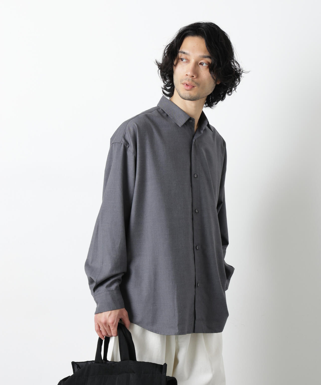 ビッグドレープシャツ 長袖