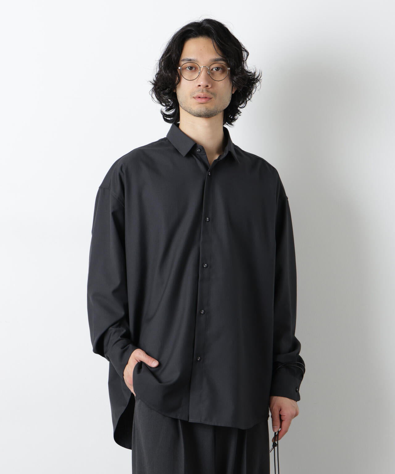 ビッグドレープシャツ 長袖 6726120201