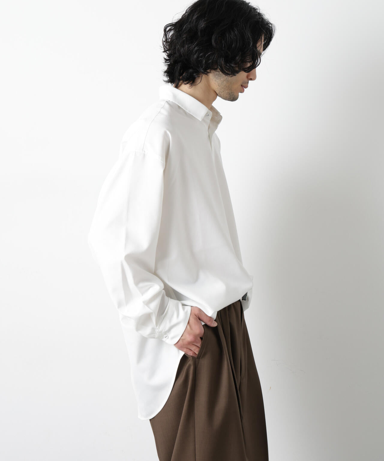 ビッグドレープシャツ 長袖 6726120201