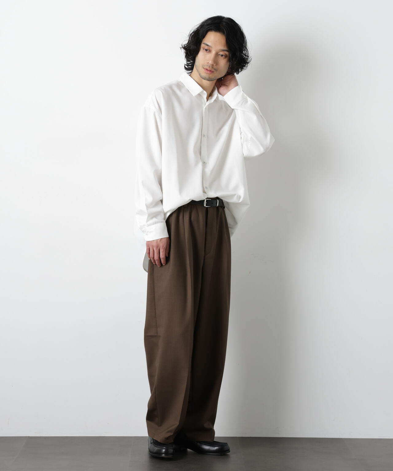 ビッグドレープシャツ 長袖 6726120201