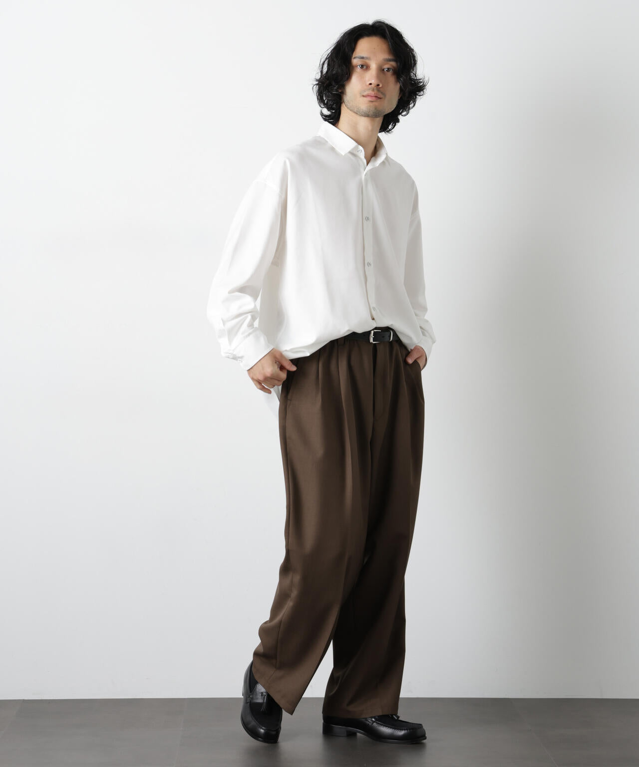 ビッグドレープシャツ 長袖 6726120201