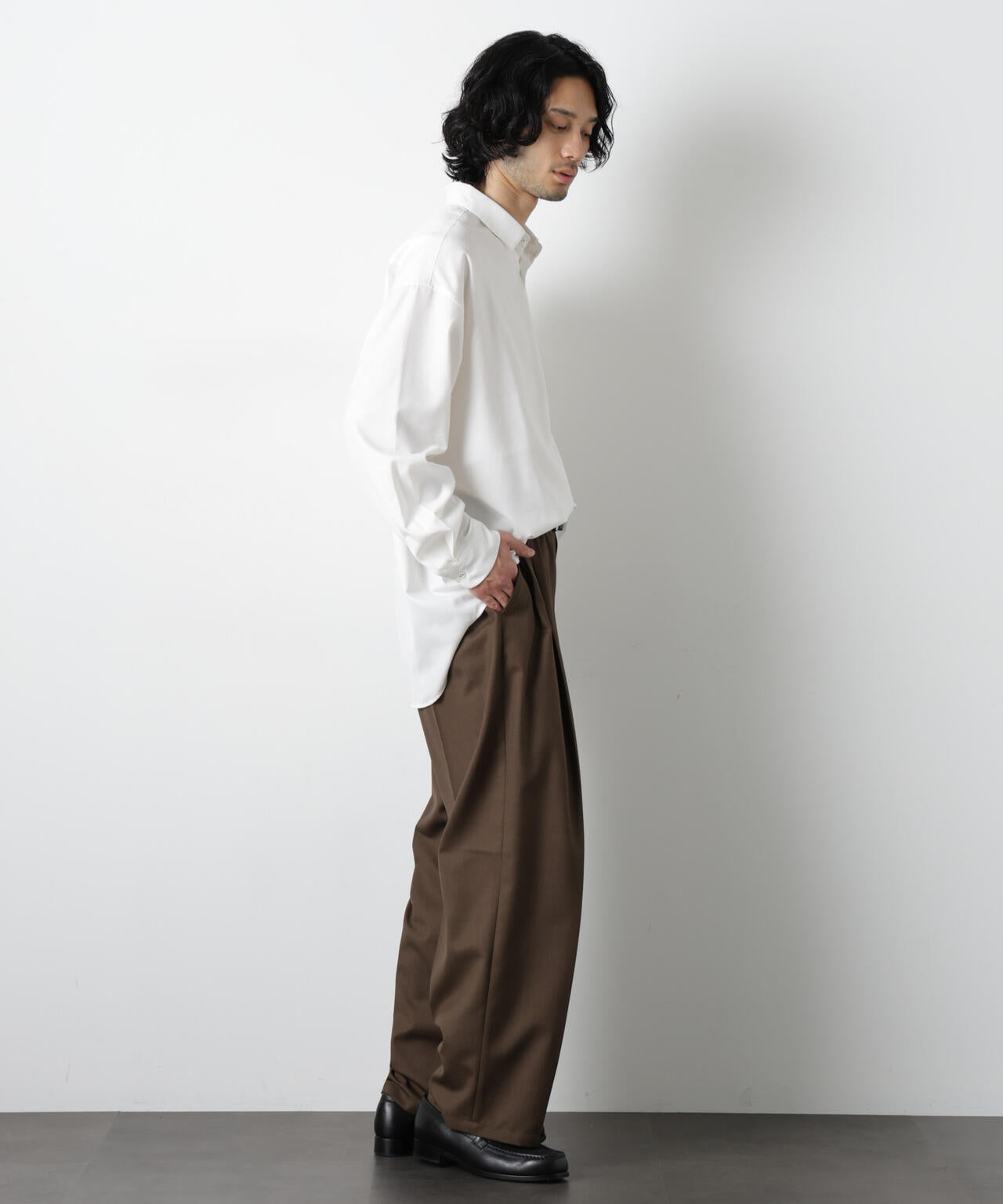 ビッグドレープシャツ 長袖 6726120201