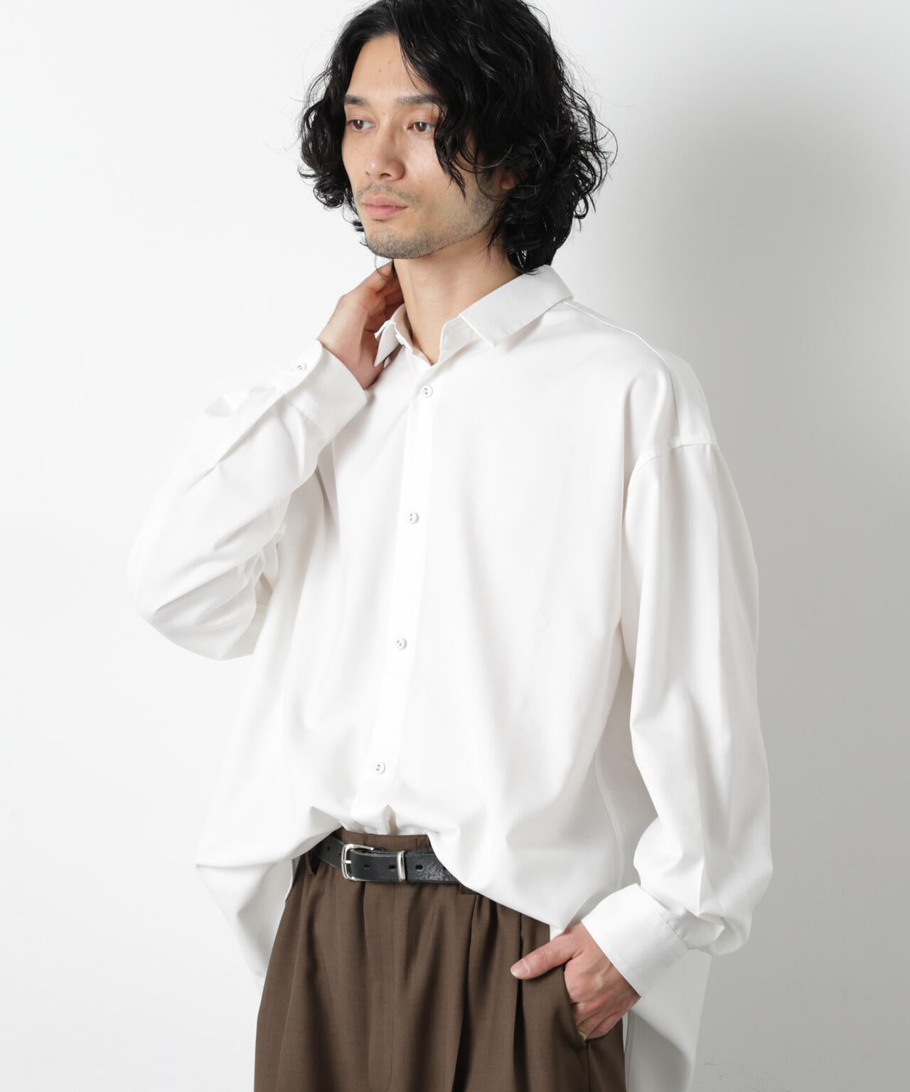 ビッグドレープシャツ 長袖 6726120201