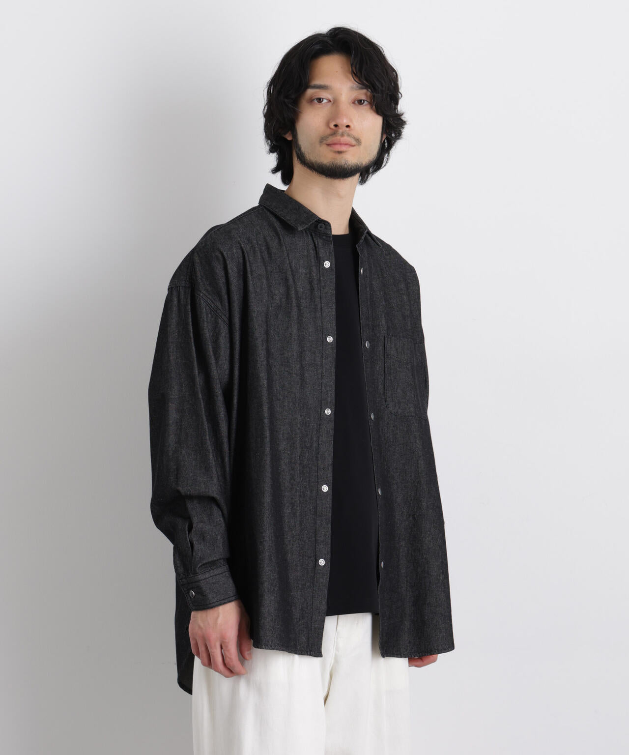 6.5oz リラックスデニムシャツ 長袖