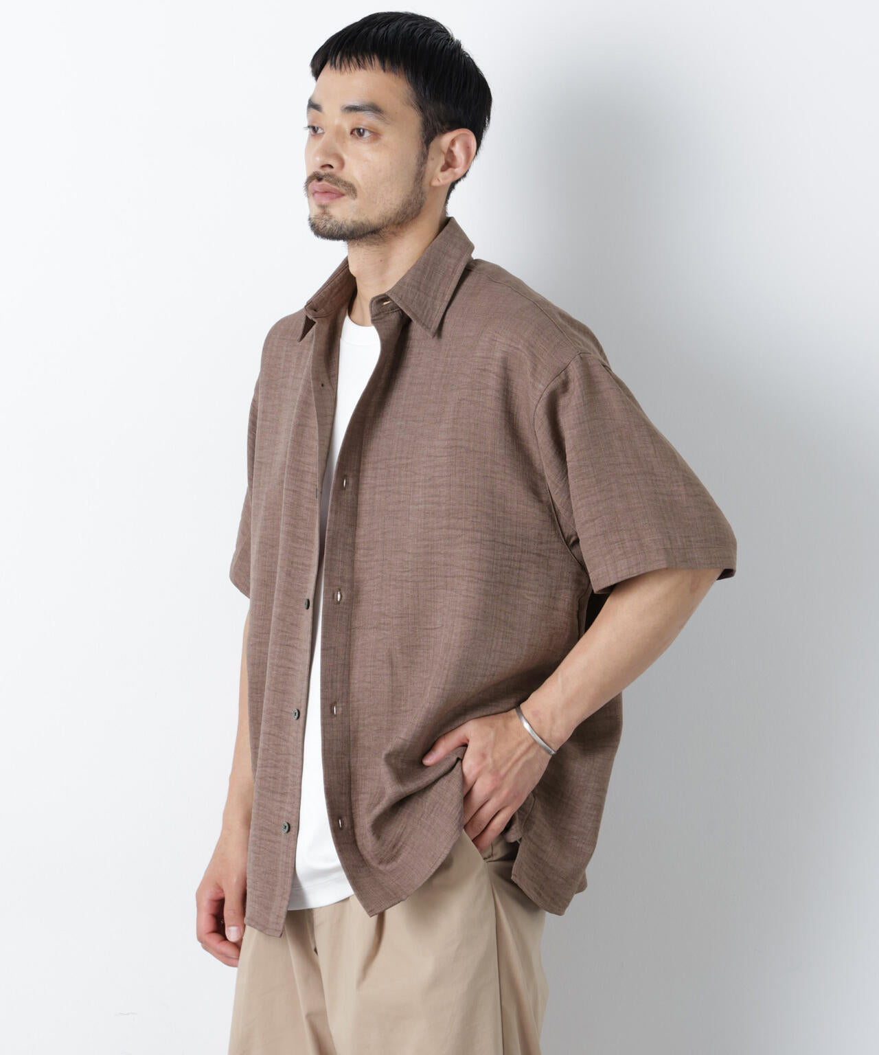 NORMANBROS別注 ワッシャーシャツ半袖 6726121001