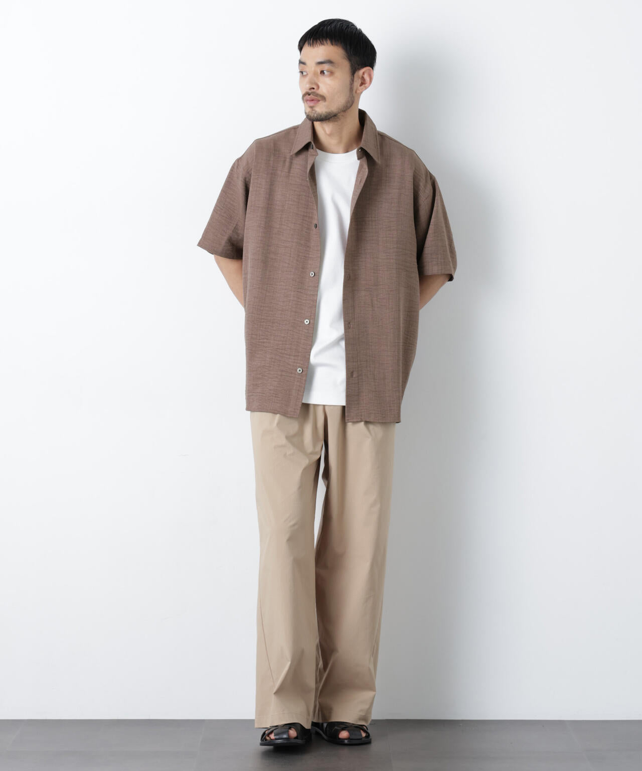 NORMANBROS別注 ワッシャーシャツ半袖 6726121001