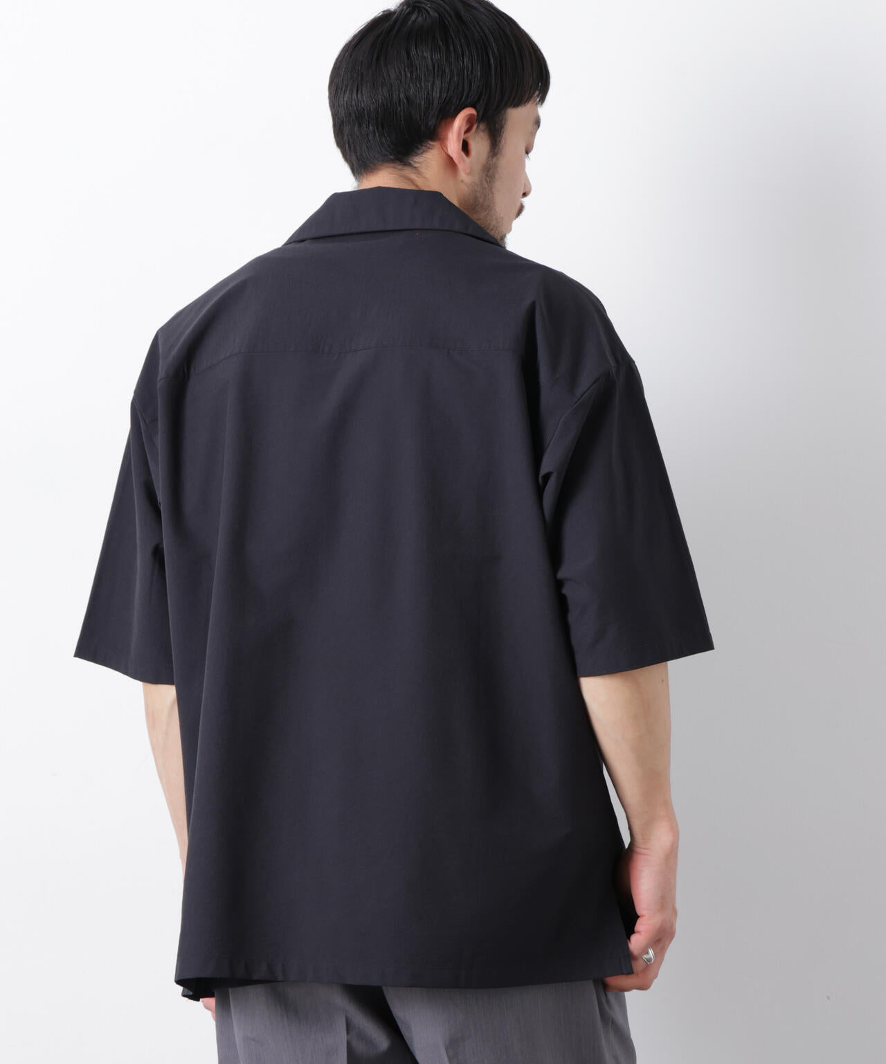 ストレッチワイド オープンカラーシャツ 半袖 6726121202
