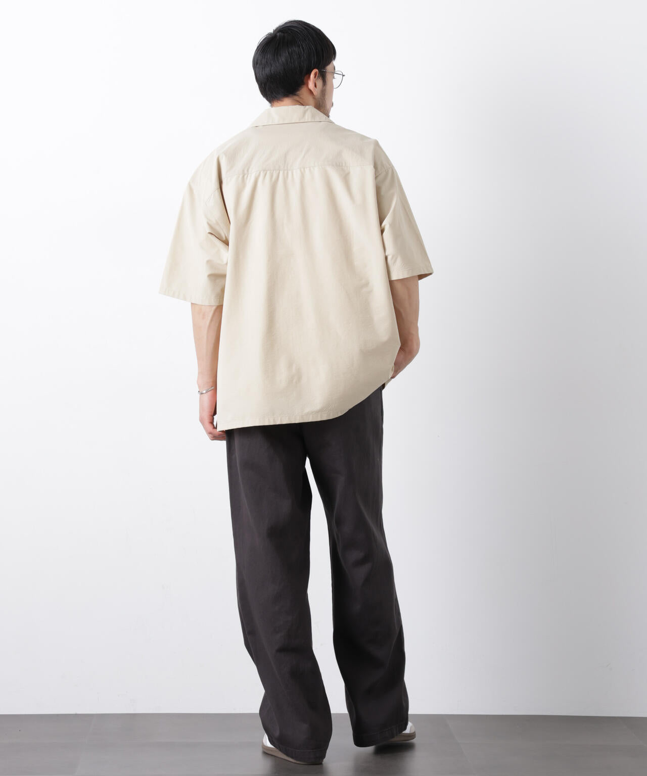 ストレッチワイド オープンカラーシャツ 半袖 6726121202