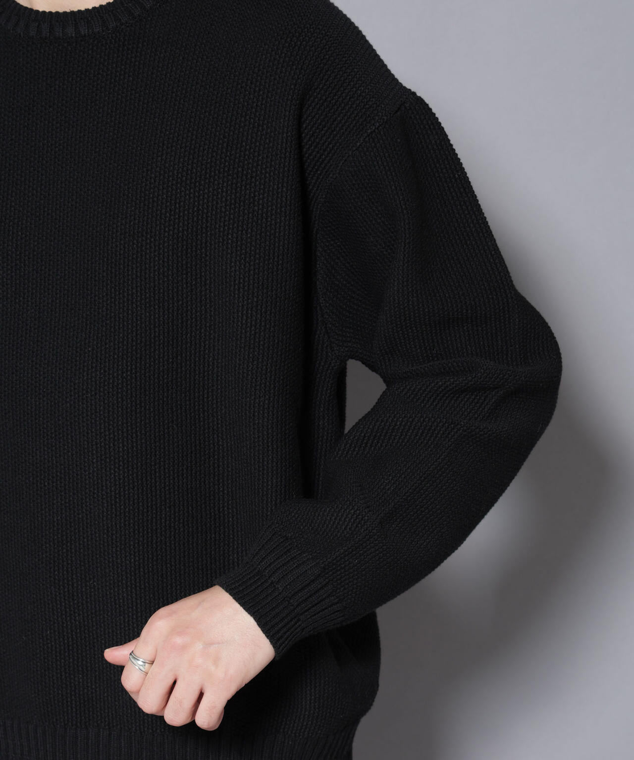 コットンMIXバルキーカノコクルーネックニット 6726122209