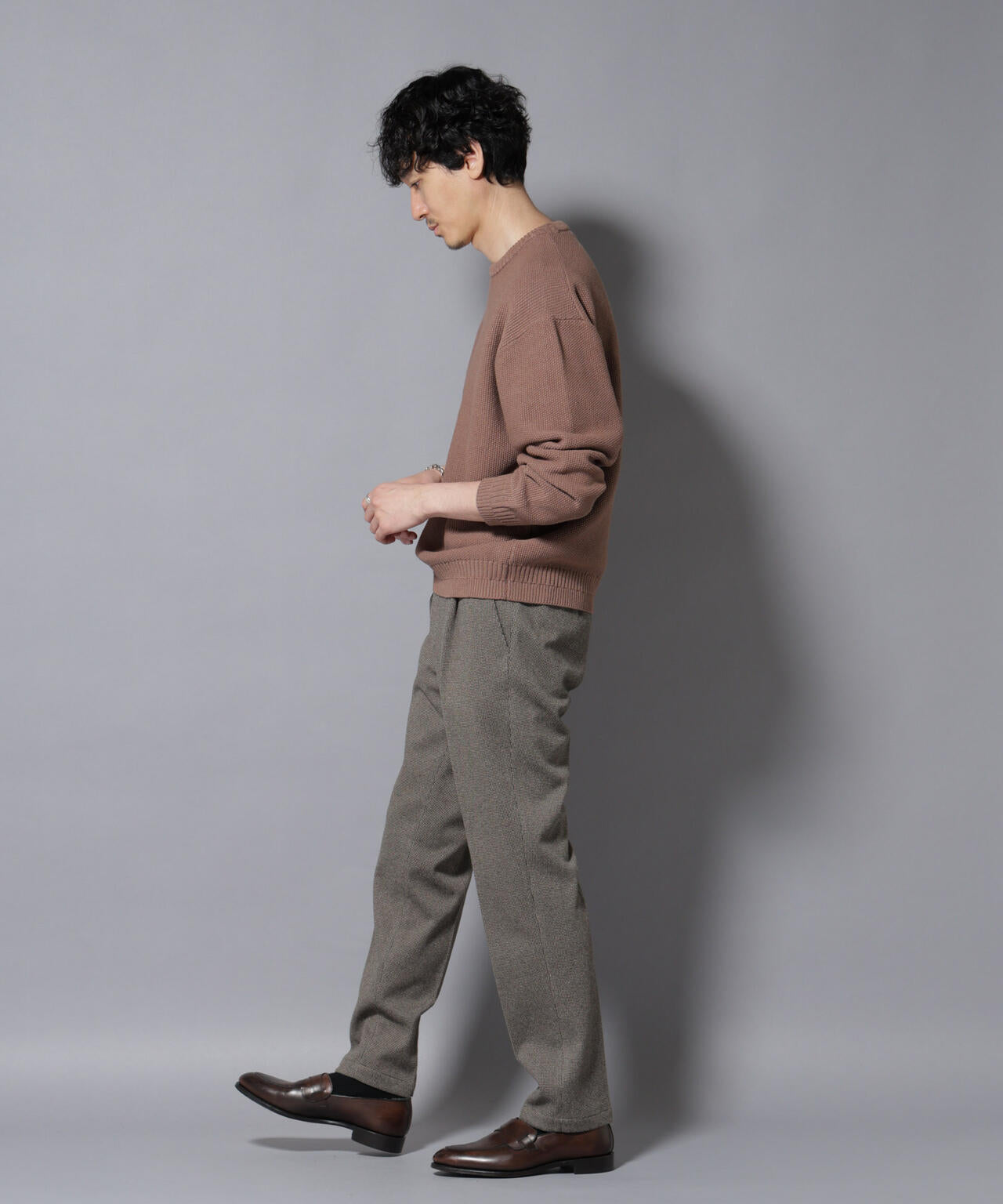 コットンMIXバルキーカノコクルーネックニット 6726122209