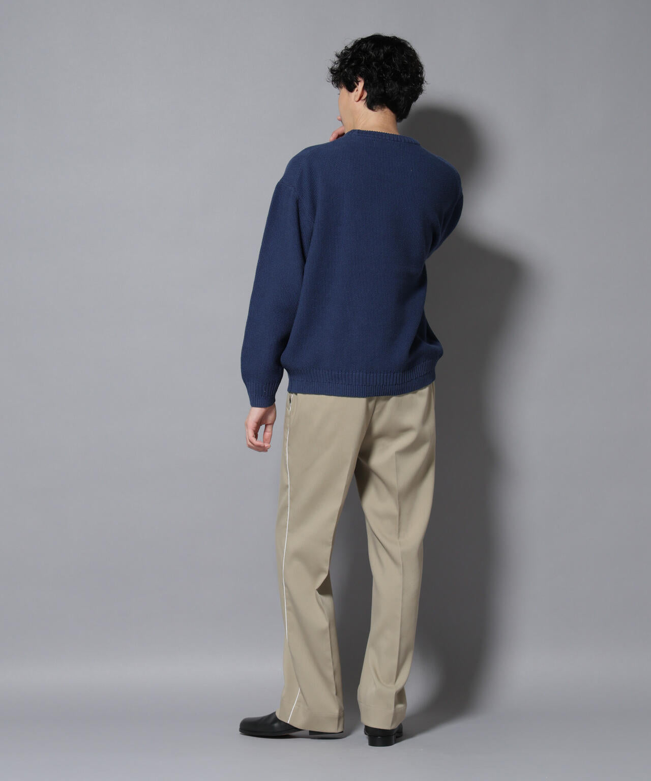 コットンMIXバルキーカノコクルーネックニット 6726122209