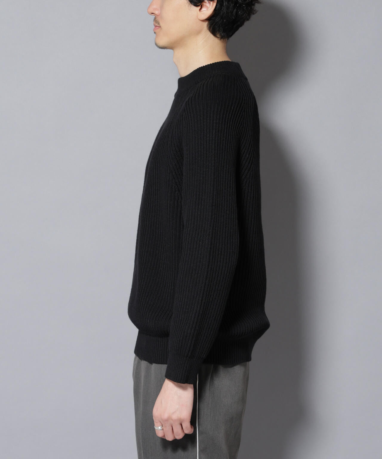 コットンMIXバルキーモックネックニット 6726122210