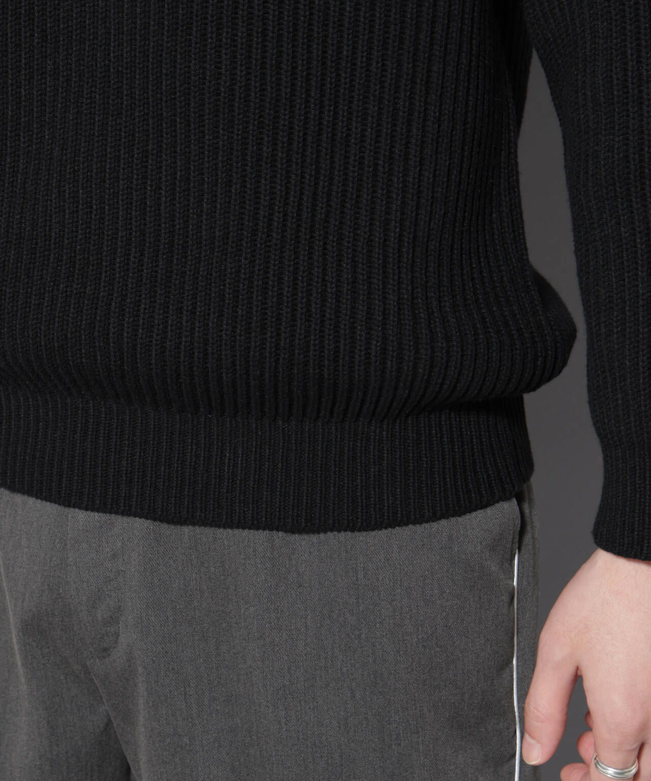 コットンMIXバルキーモックネックニット 6726122210