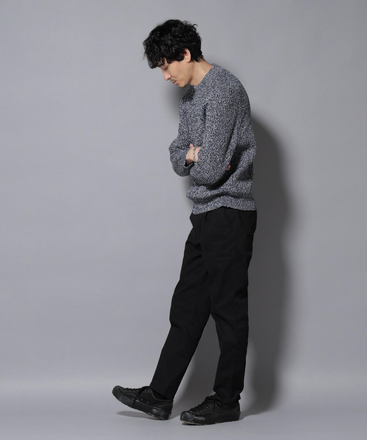 コットンMIXバルキーモックネックニット 6726122210