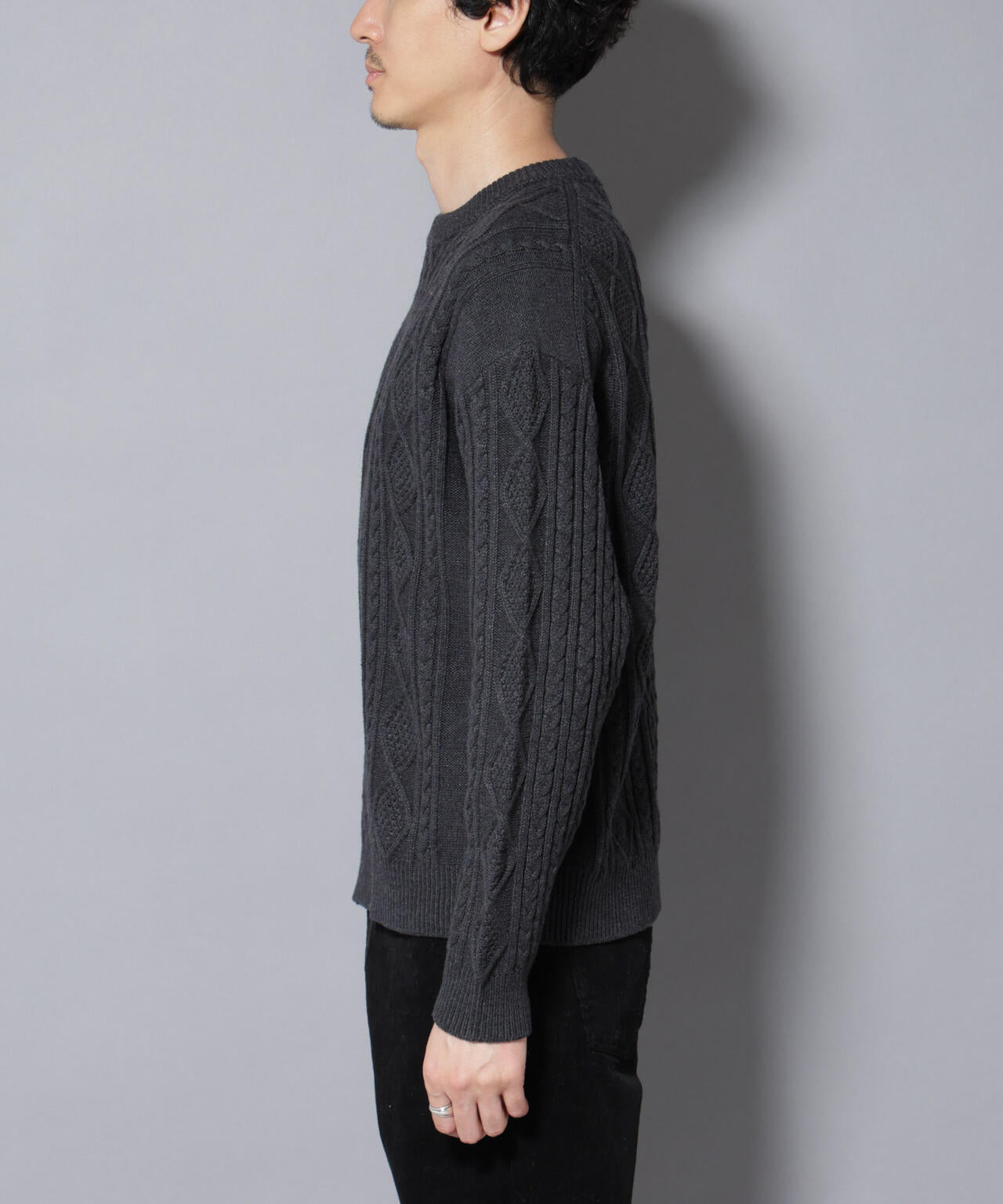 コットンMIXバルキーケーブルニット 6726122211