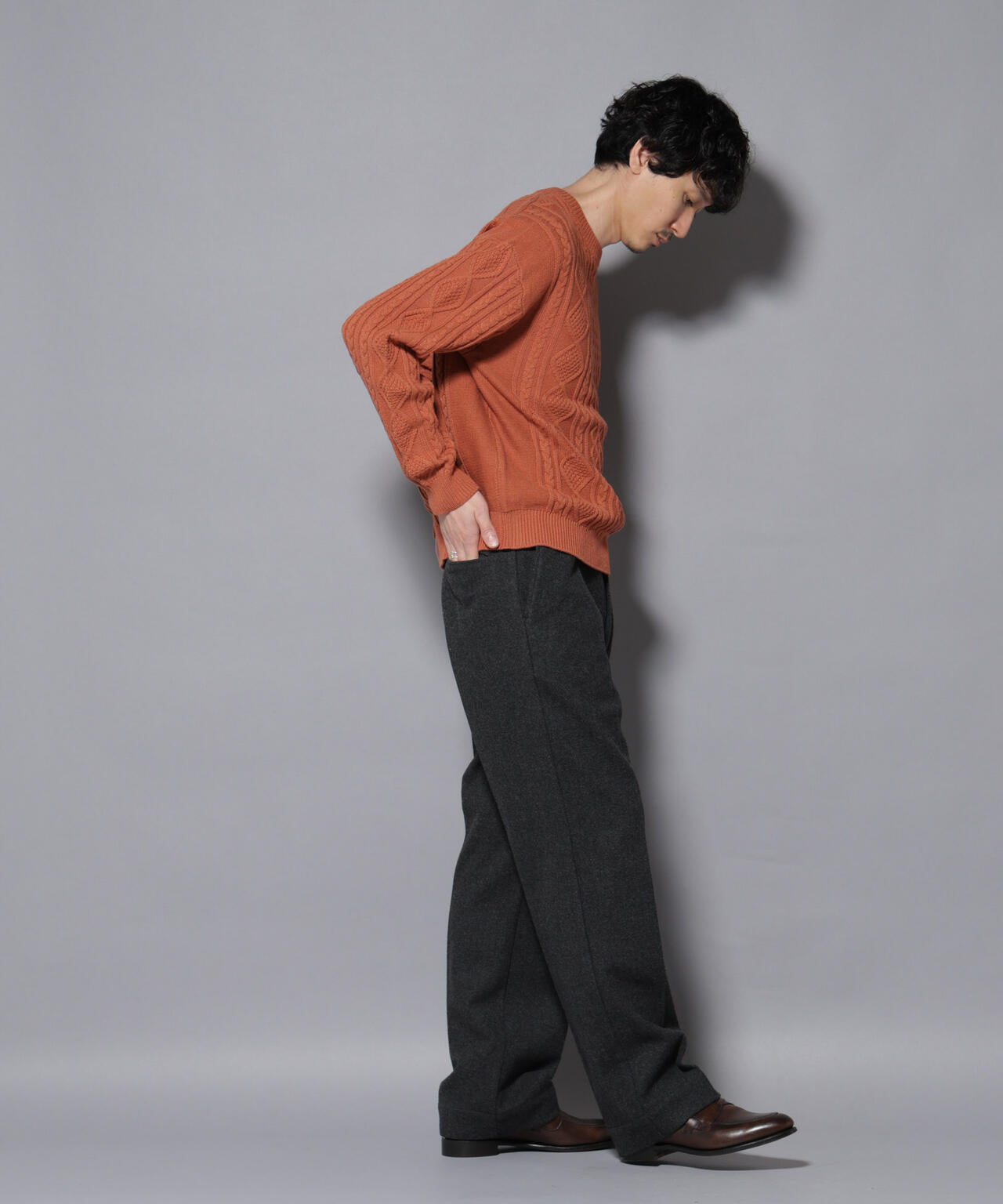 コットンMIXバルキーケーブルニット 6726122211