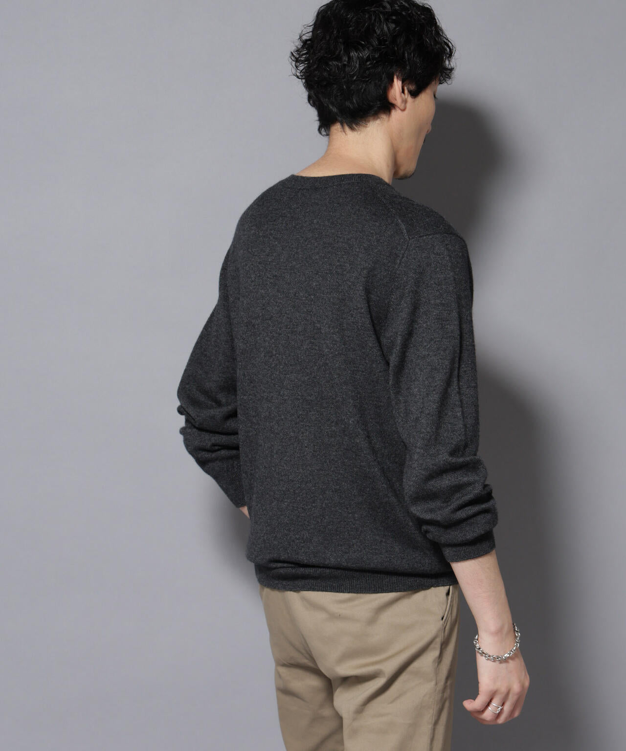 カシミヤミックスクルーネックニット 6726122212