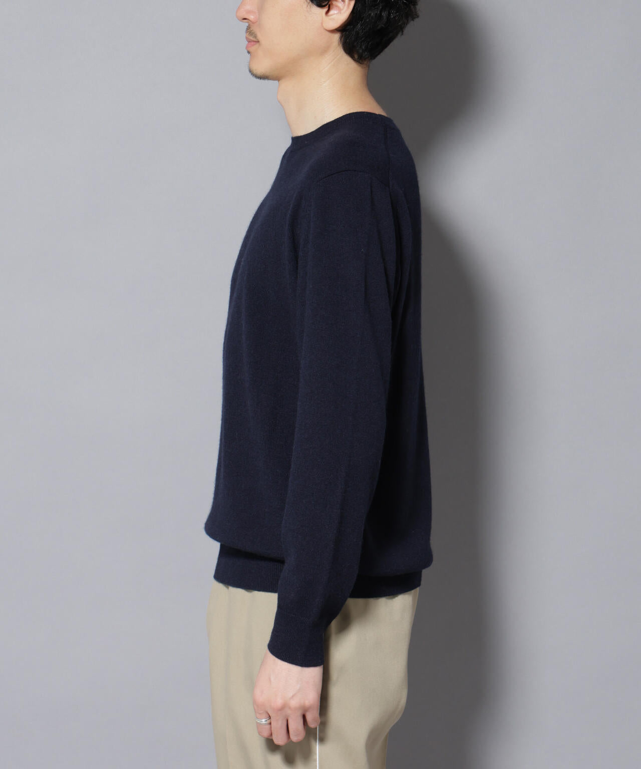 カシミヤミックスクルーネックニット 6726122212