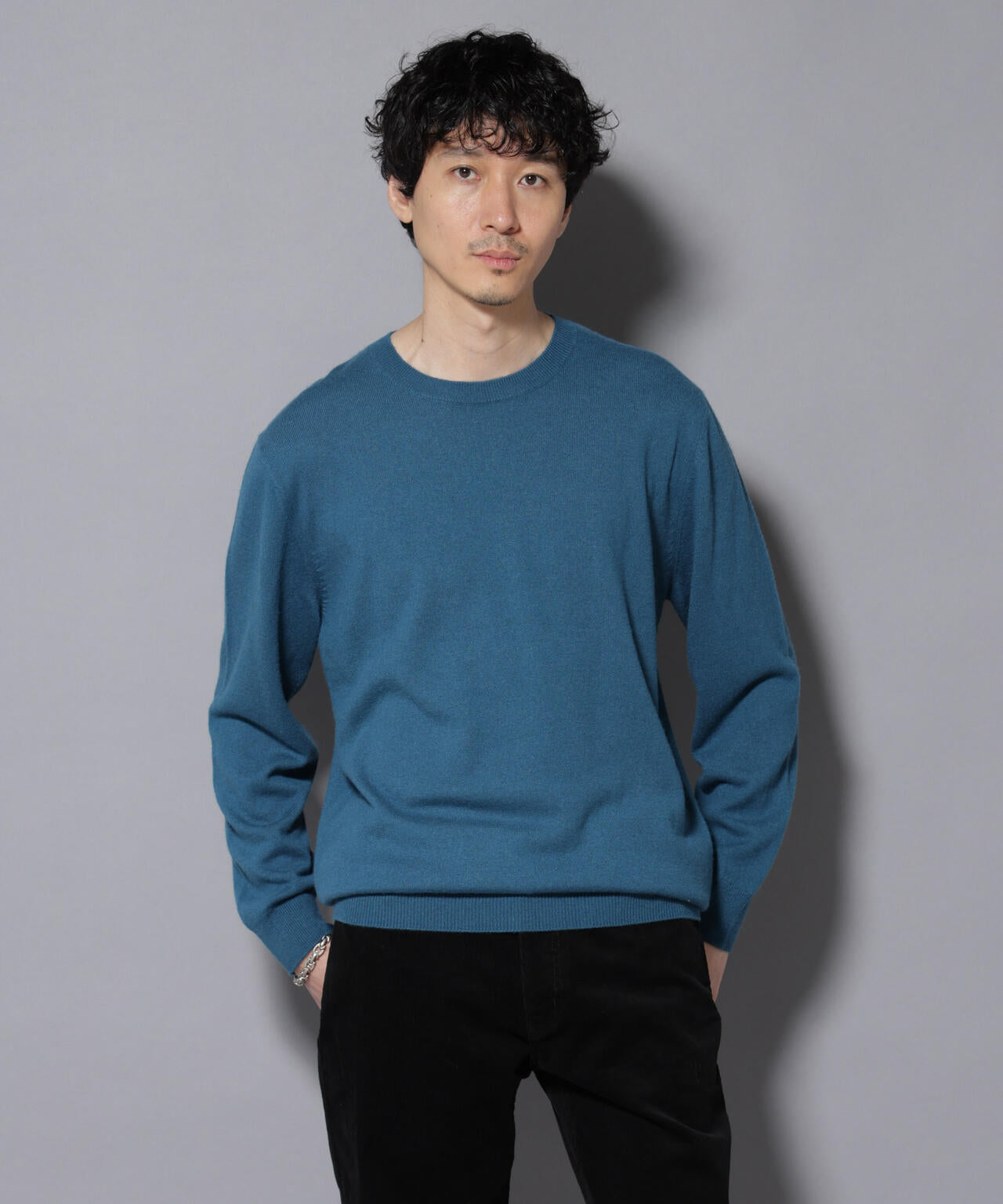 カシミヤミックスクルーネックニット 6726122212