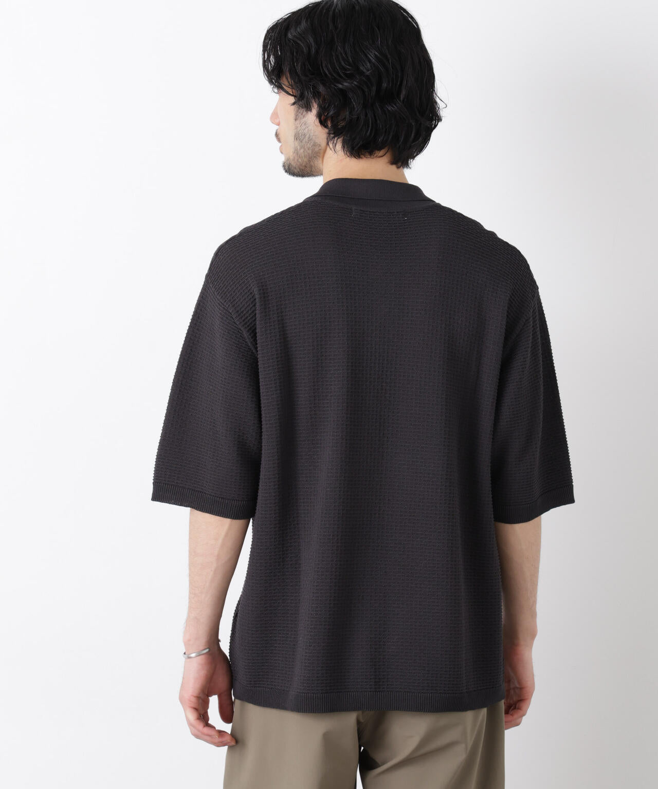 エアリードレープ ニットポロシャツ 半袖 6726122214